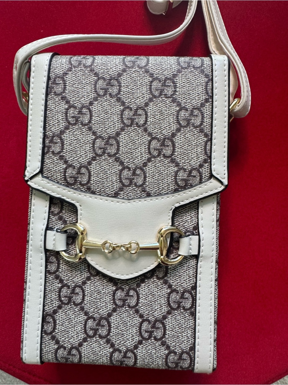 Mini Bag White Beige Monogram Crossbody Bag